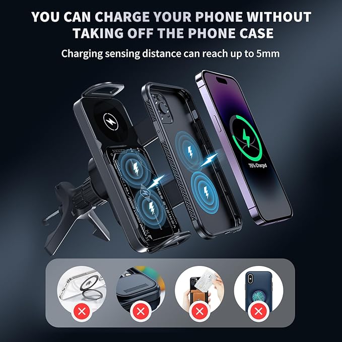 OneTouch Multifunctional Phone Holder With Wireless Charging