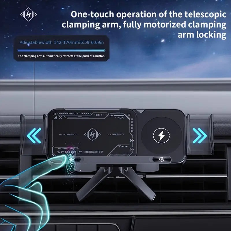 OneTouch Multifunctional Phone Holder With Wireless Charging