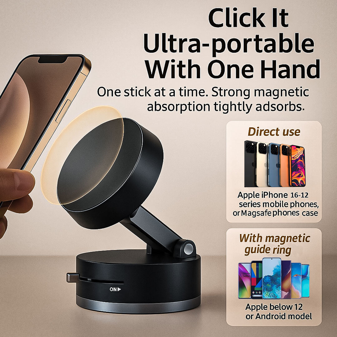 Magnetic SuctionCup Phone Holder
